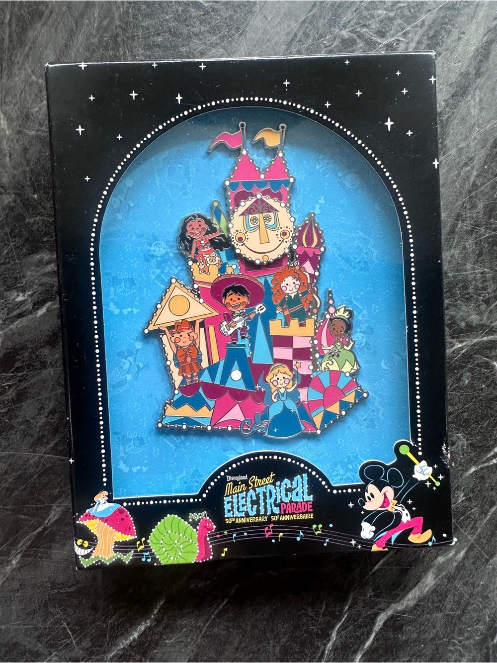 Rare Disneyland Small World Main Street Electrical Parade 50th Anniversary Pin